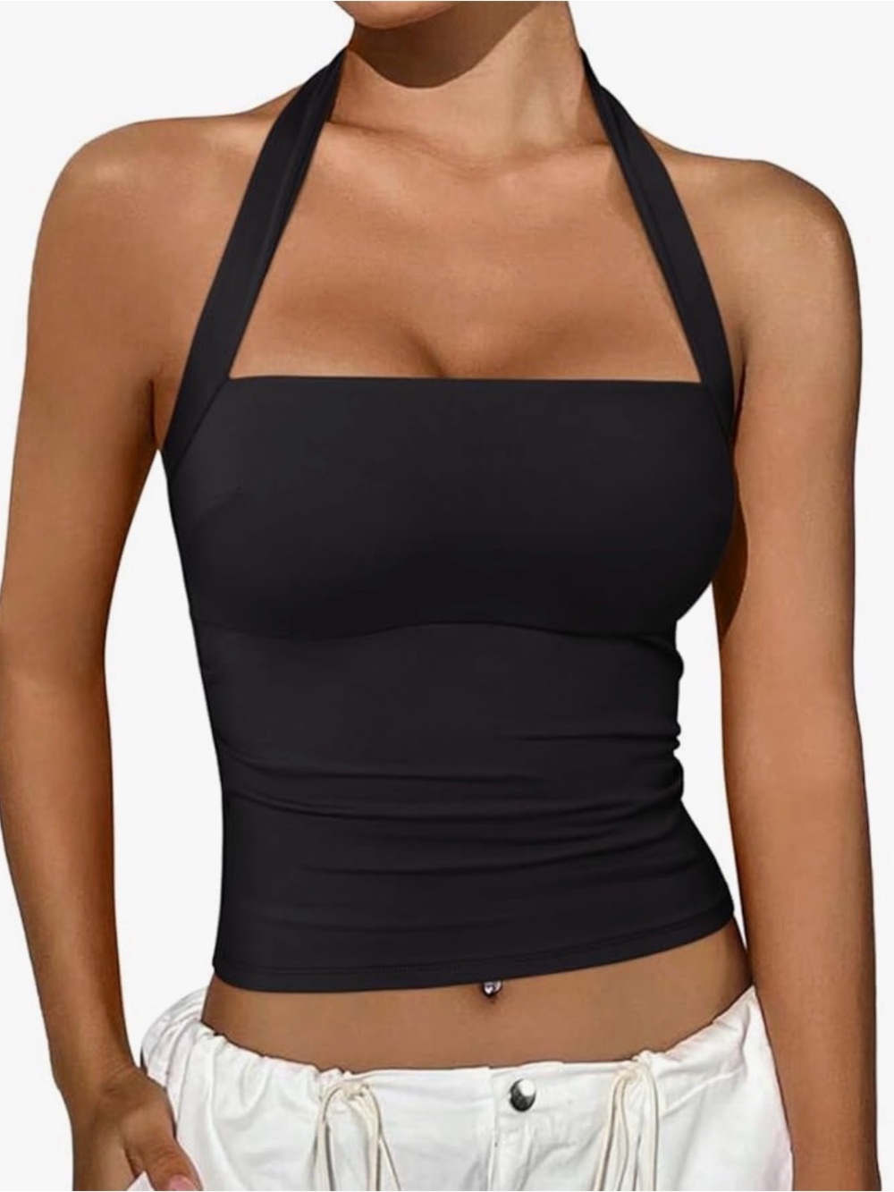 Black Halter Tank Top